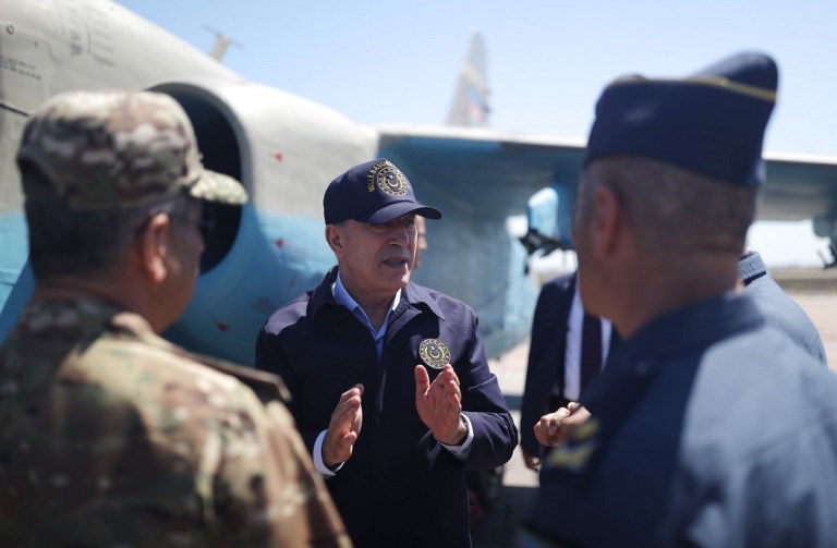 Turkish Defense Minister Akar in Baku